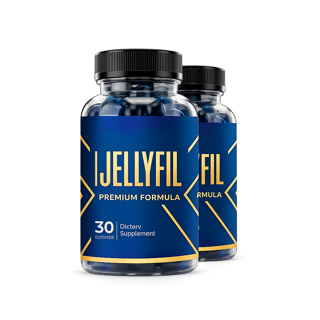 Two bottles of Jelly Blue Gummies premium formula dietary supplement